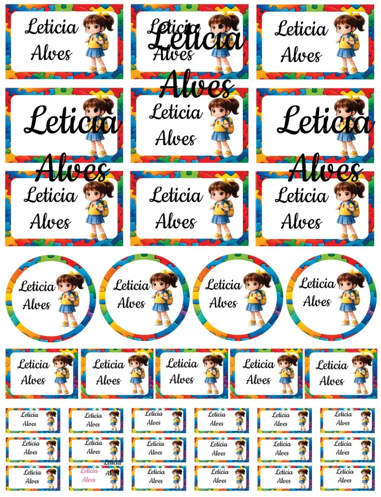Invitación Autista – tema Tarjeta escolar, rompecabezas, infantil