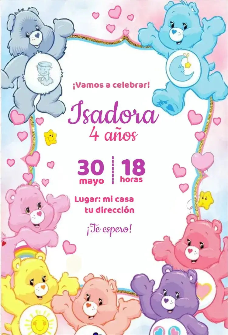 Invitación Os Ositos Cariñosos 2