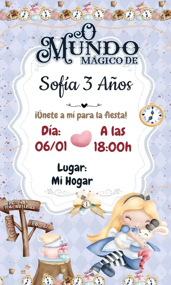 Alicia En El País De Las Maravillas Infantil