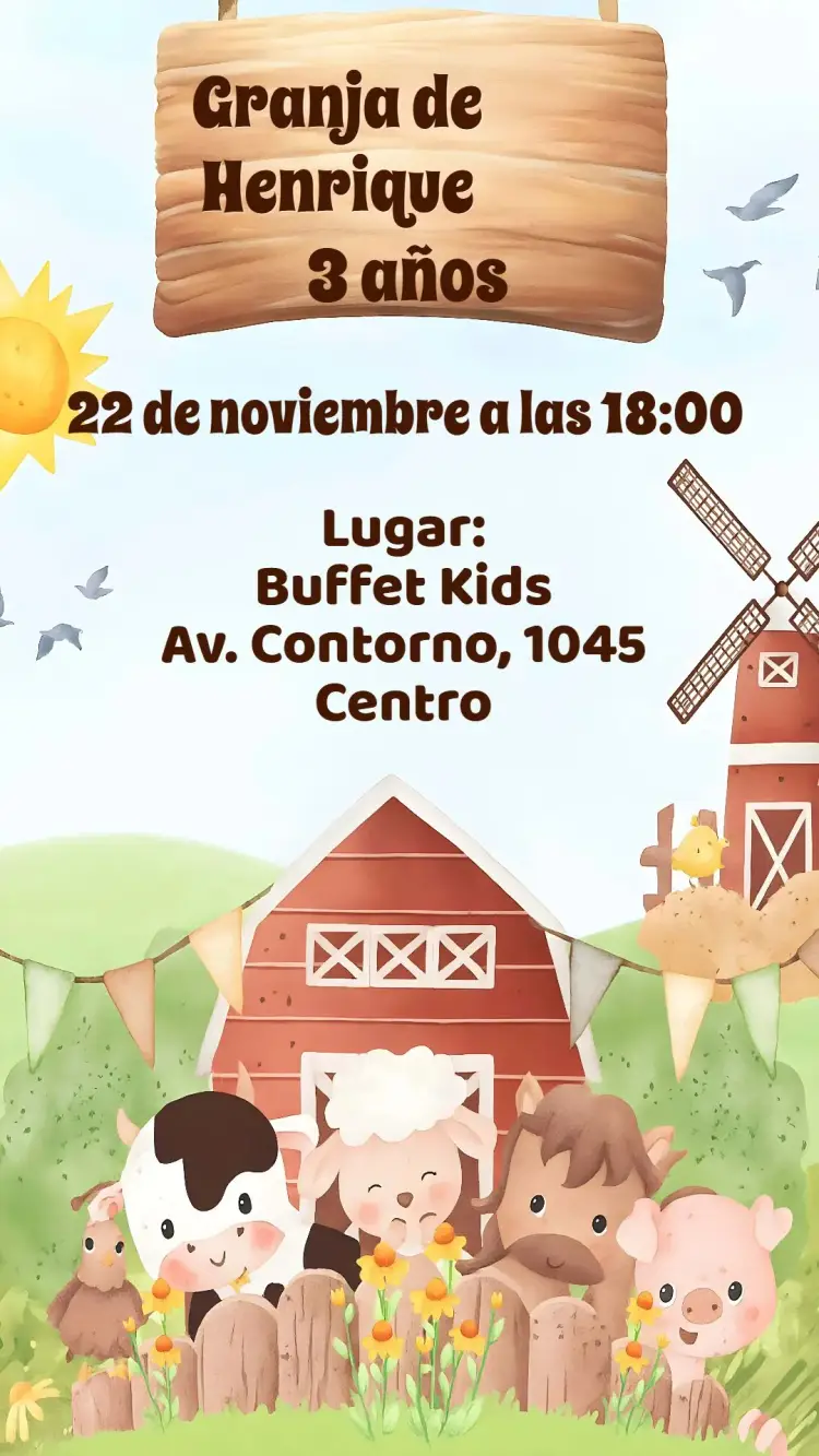 Invitación Granja