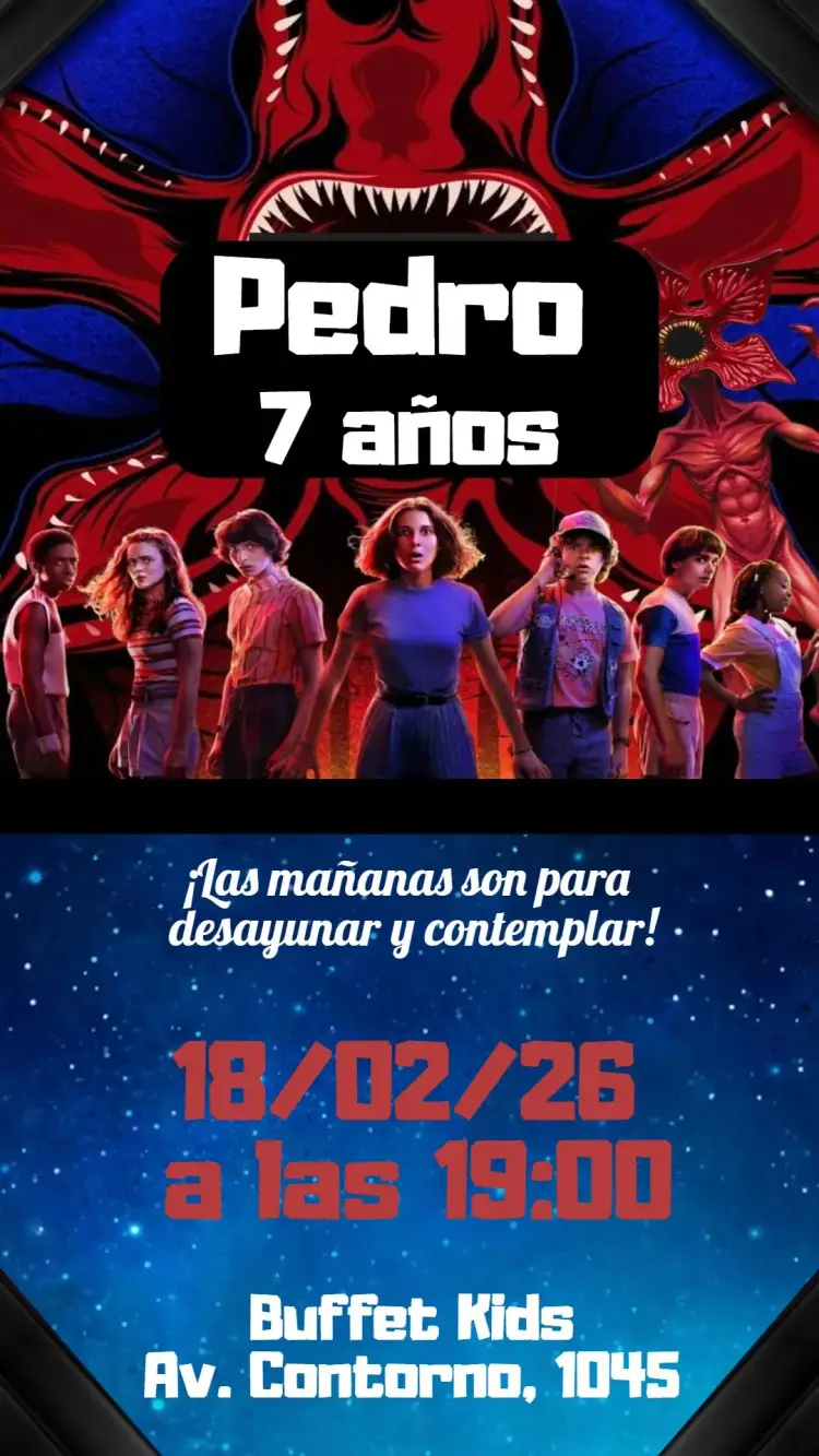Invitación Stranger Things
