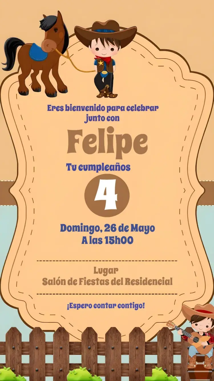 Invitación Fazendinha Boaideiro
