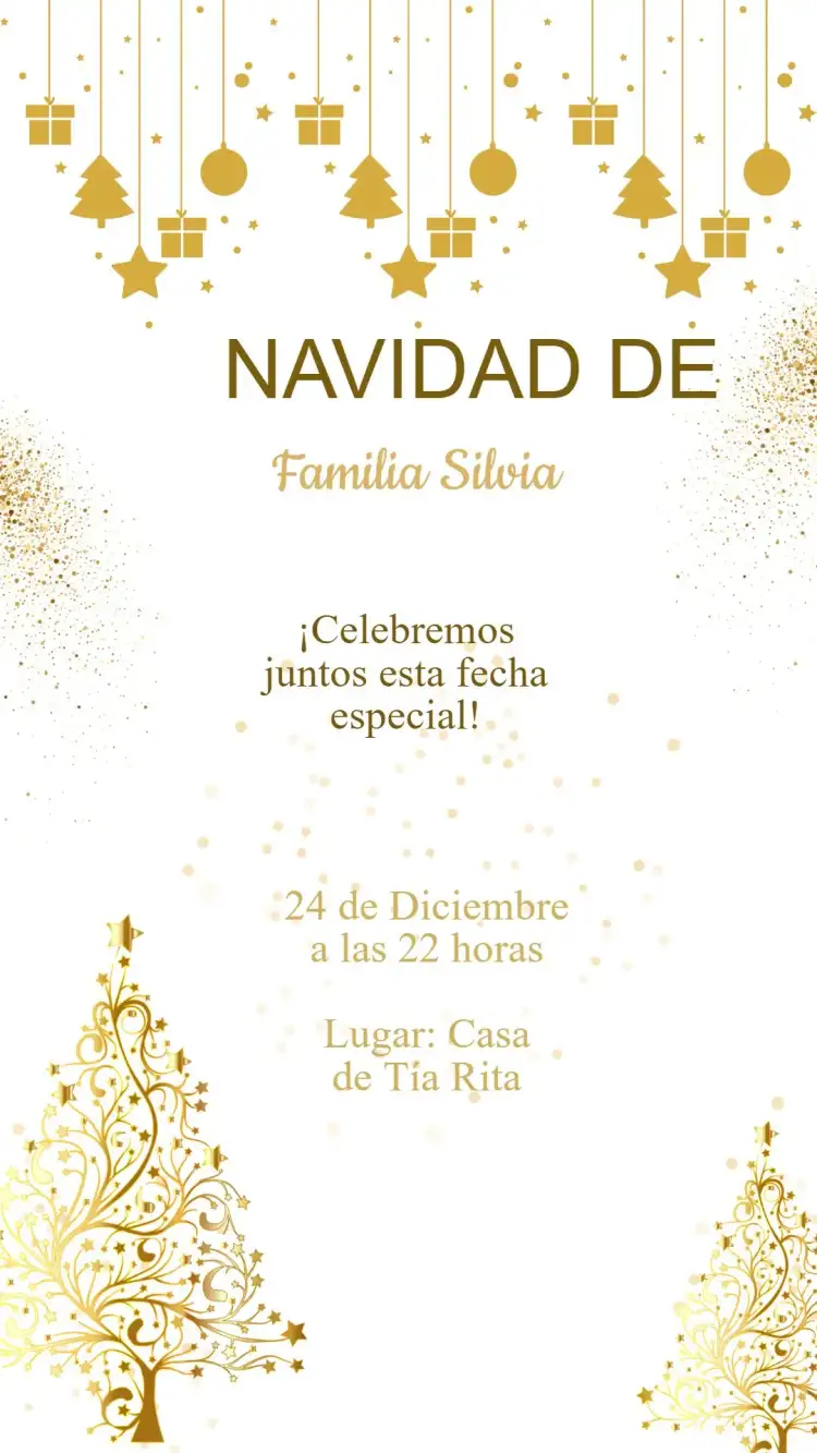 Invitación Cumpleaños Fiesta de Navidad
