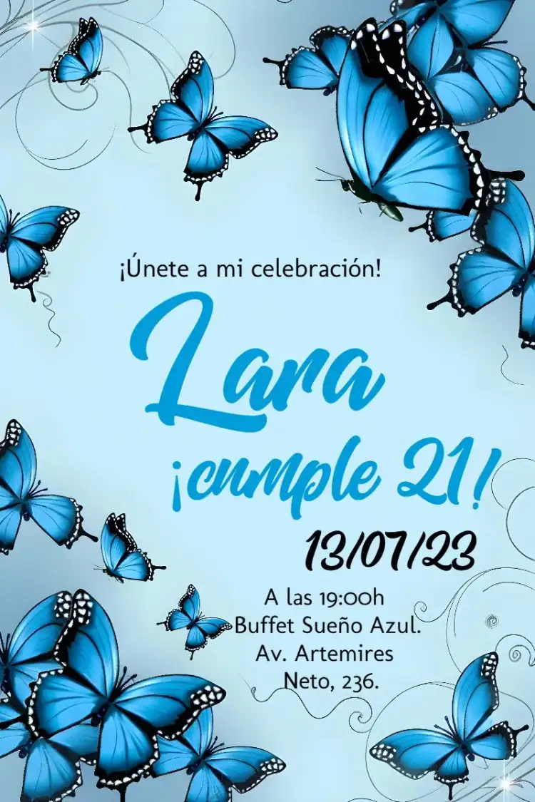Invitación Mariposa Gris – tema Más buscados moderno, elegante, minimalista, sutil, floral