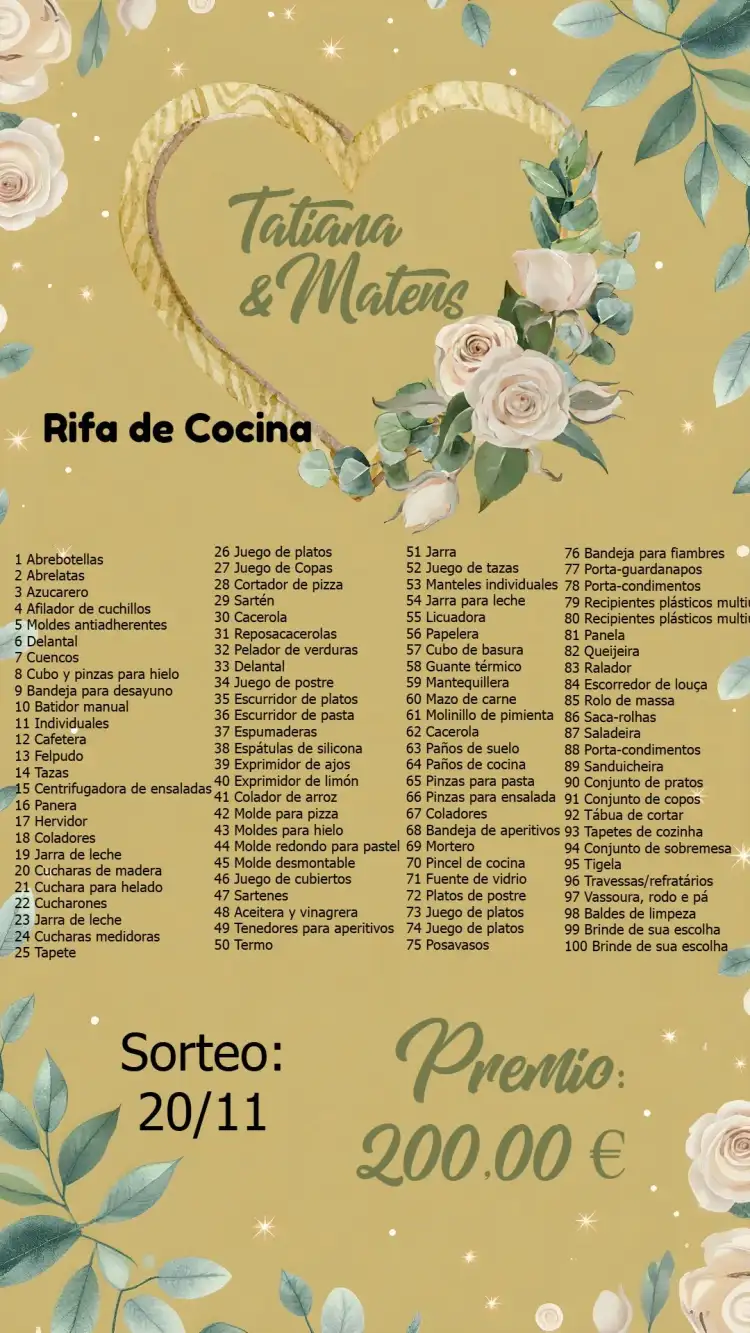 Chá Rifa De Cocina Floral Marrón