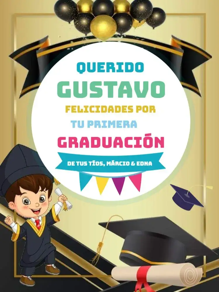 Invitación Graduación Educación Infantil Con Confirmación Presencia Claro – tema Graduación divertido, colorido, infantil, moderno, brincalhão, educacional