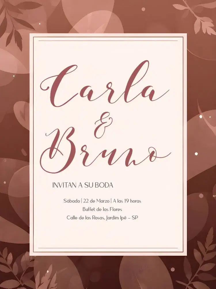 Invitación Boda Chic