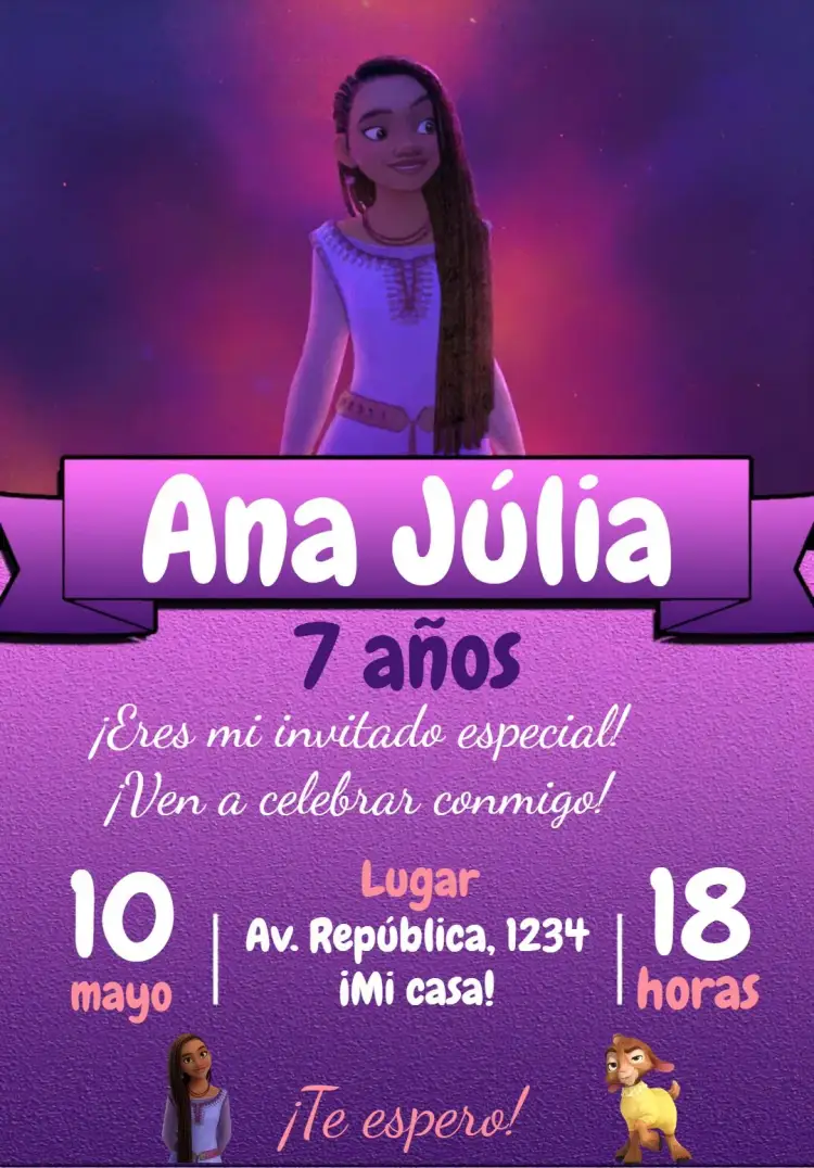Invitación Wish El Poder De Los Deseos Lila – tema Fechas Conmemorativas lila, morado, elegante, mágico, moderno, sutil