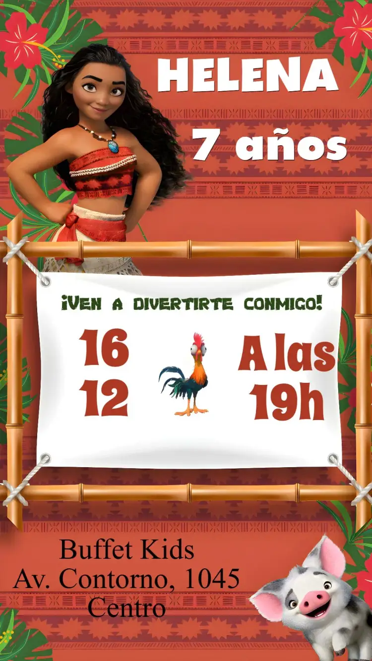 Invitación Moana
