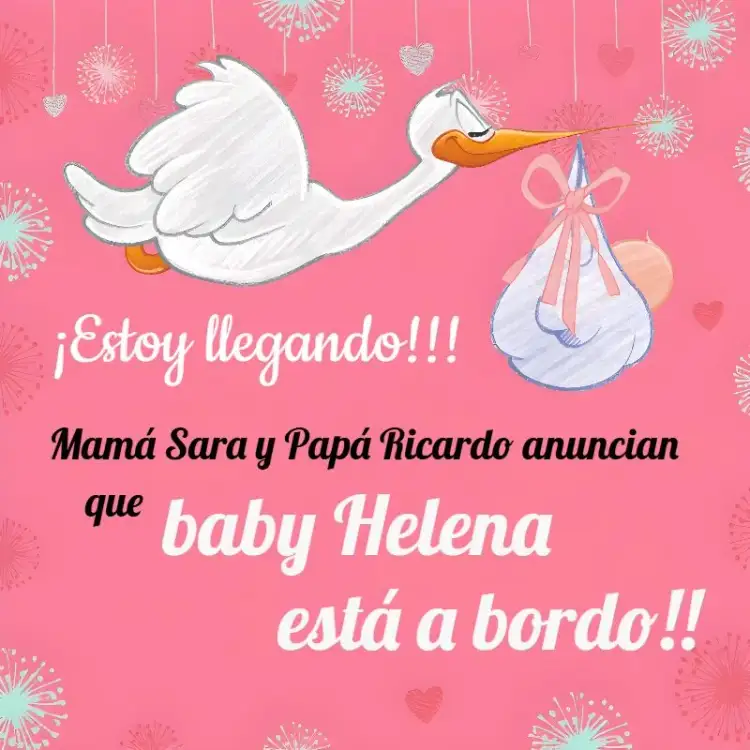 Invitación Publicar Anuncio De Embarazo Llegada Niña – tema Más buscados rosa, dorado, blanco, moderno, delicado, infantil
