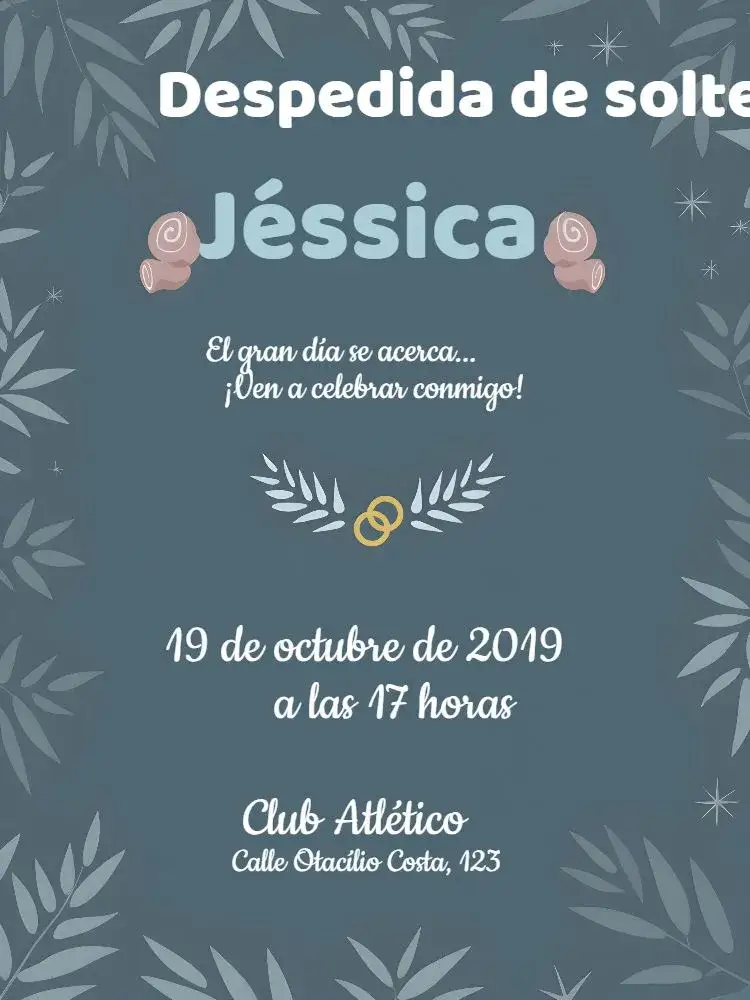 Invitación Despedida de Soltera en Casa – tema Despedida de Soltera floral, verde, minimalista, moderno, elegante, boho