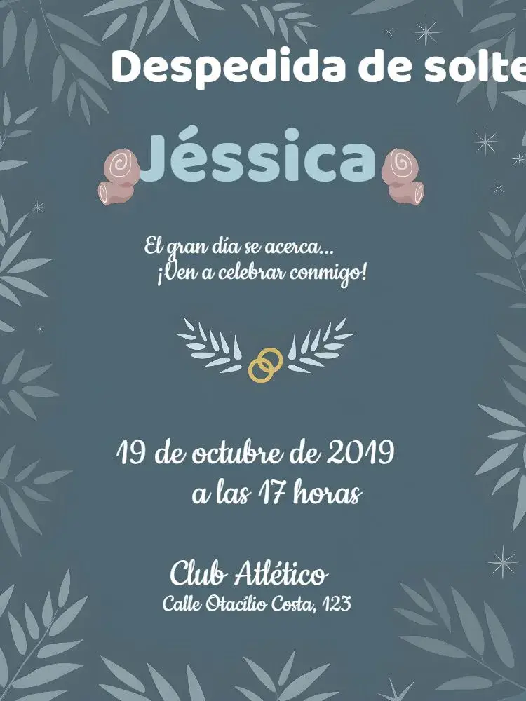 Invitación Despedida de Soltera en Casa