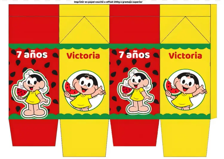 Invitación Caja Milk Para Imprimir Magali Plantilla