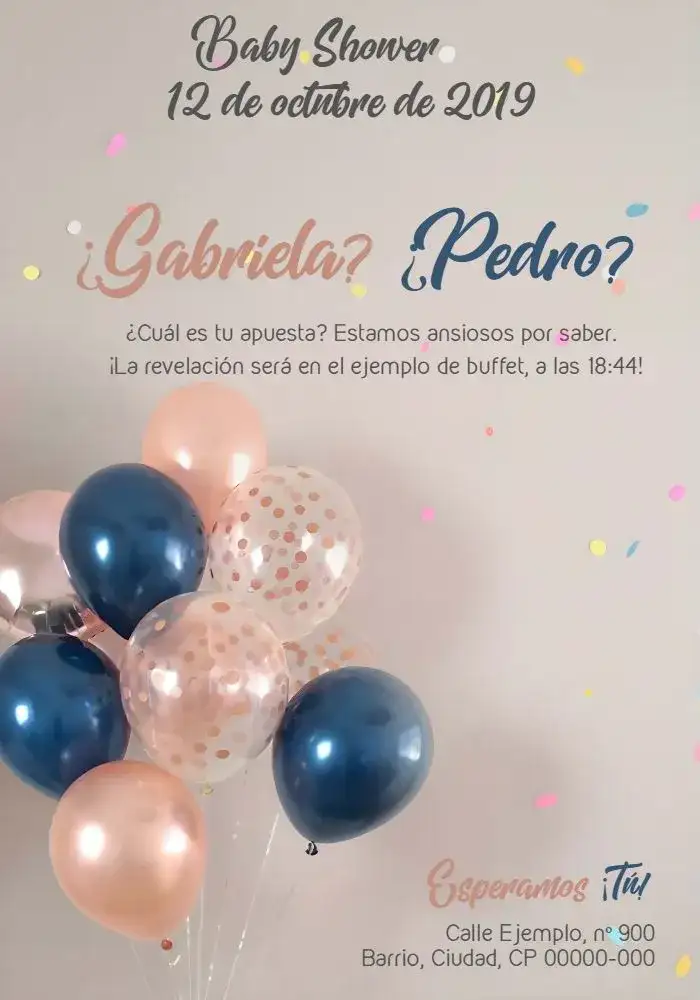 Chá Revelación Niño O Niña Rosa