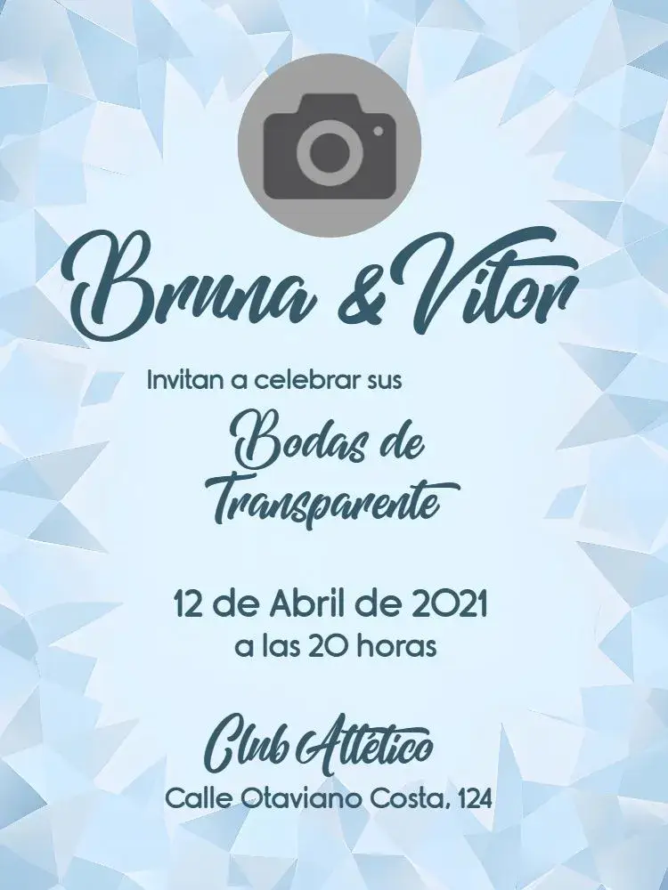 Invitación Bodas De Cristal Foto