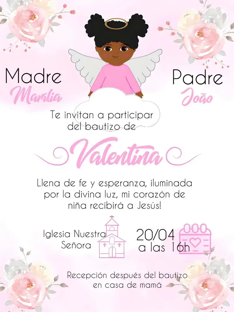 Invitación Bautizo Padrino