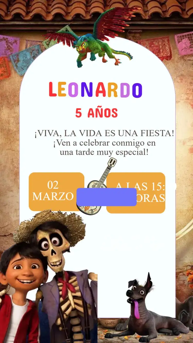 Invitación Cumpleaños Viva La Vida es una Fiesta