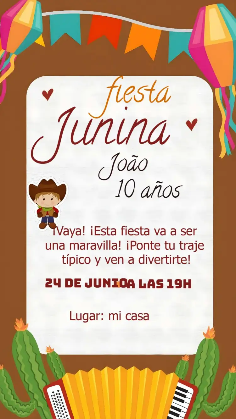 Invitación San Juan Globos – tema Fechas Conmemorativas colorido, festivo, tradicional, junino, alegre