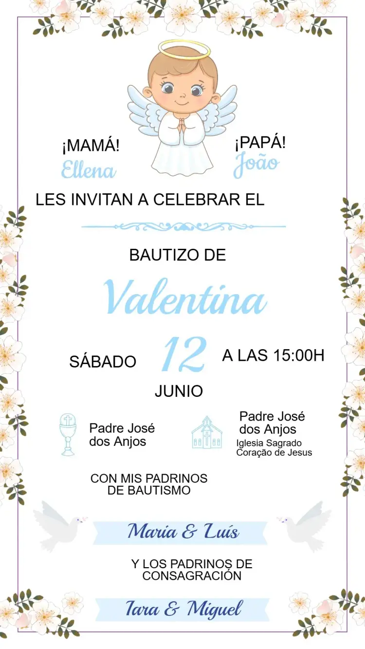 Invitación de Bautizo