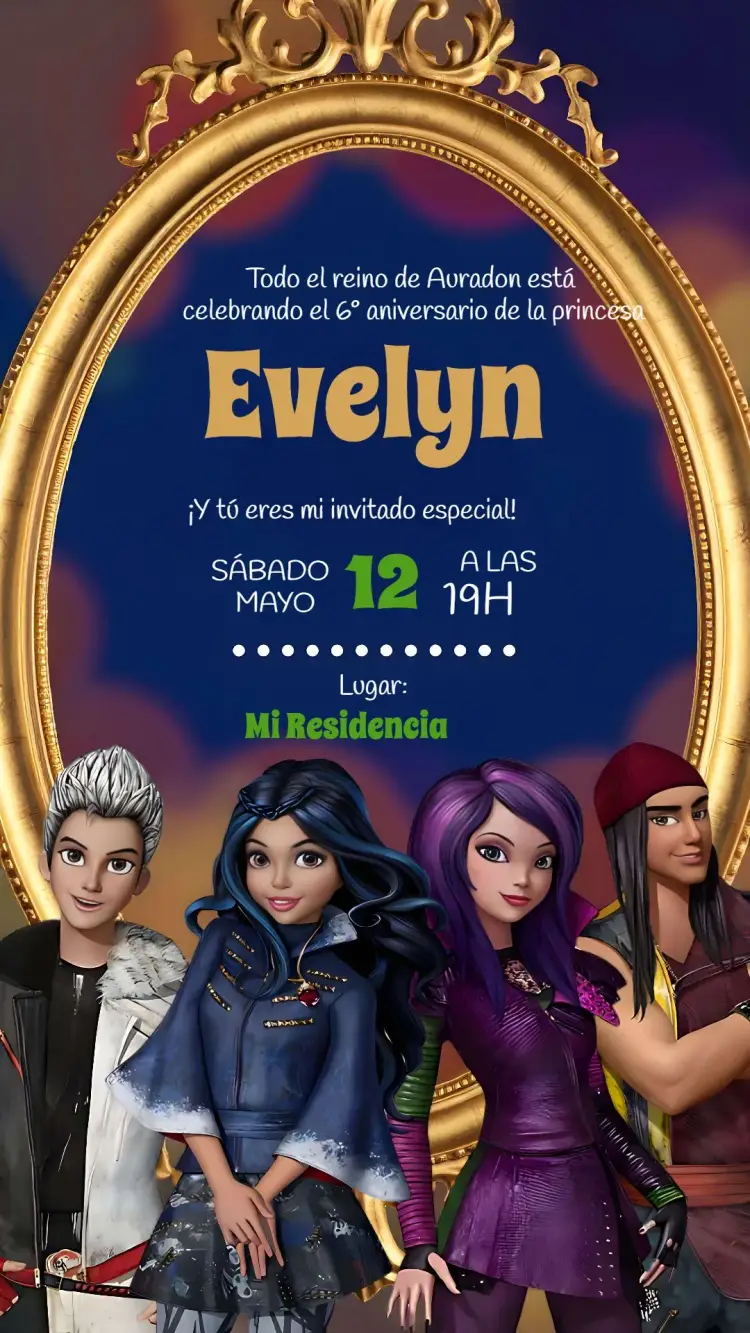 Invitación Descendientes Malos