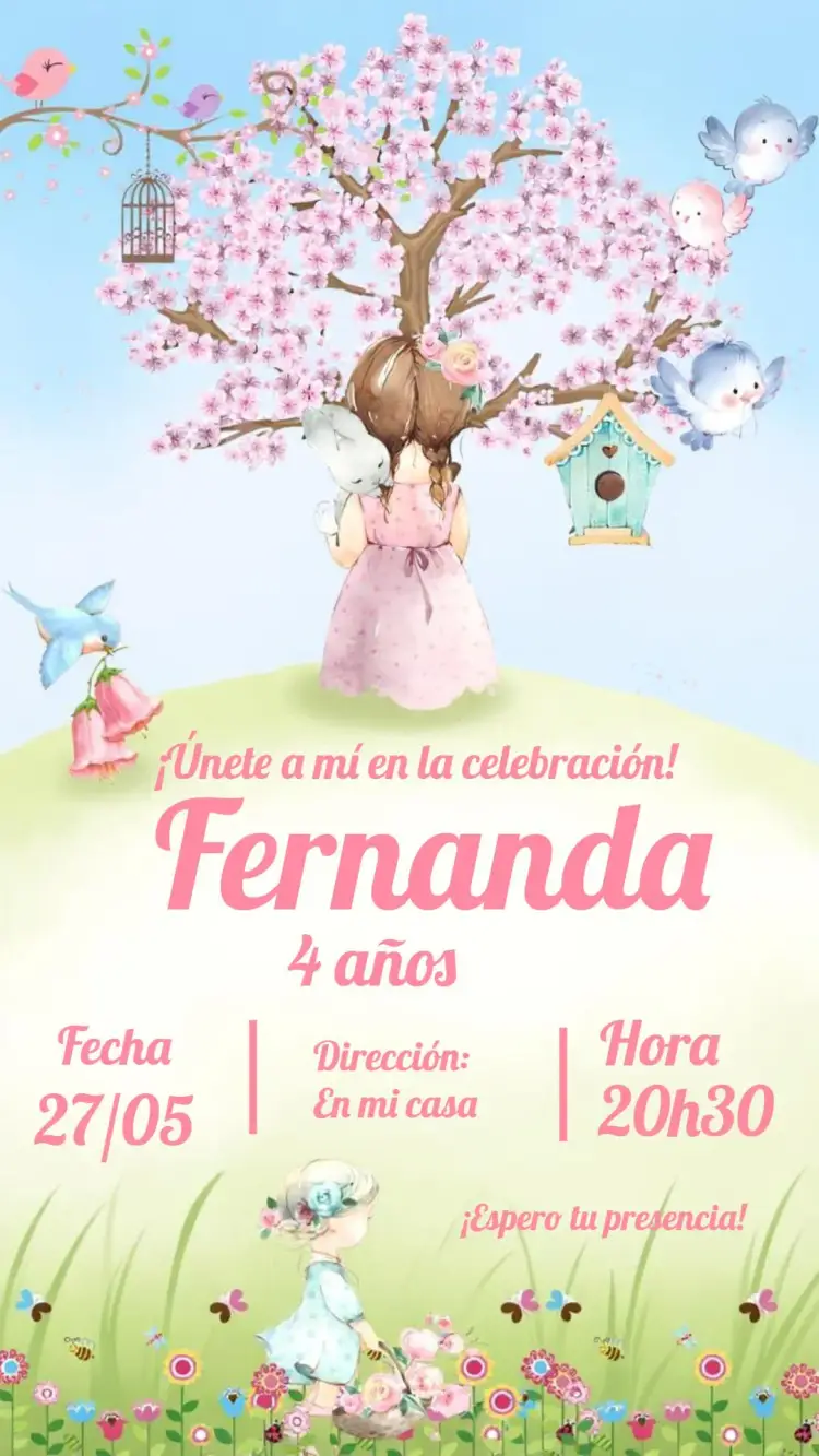 Invitación Jardín Encantado Delicado
