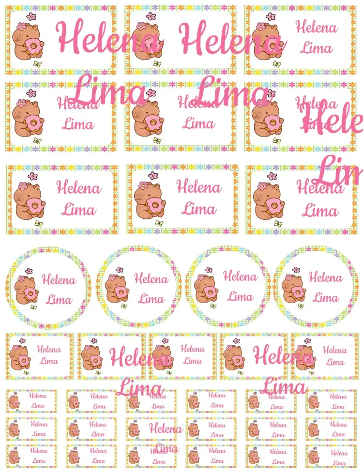Invitación Capibara – tema Tarjeta divertido, colorido, ilustrativo, moderno, descontraído