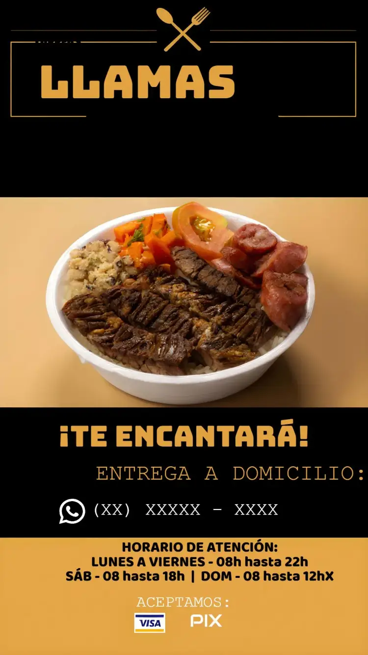 Invitación Tarjeta De Visita Restaurante de Comida para Llevar
