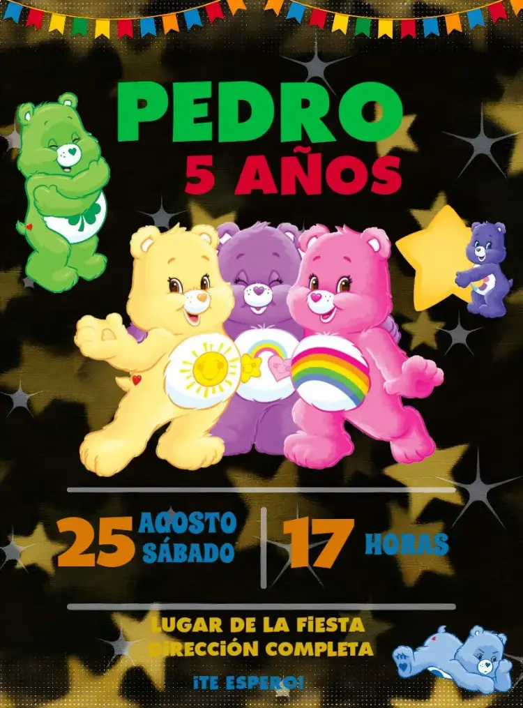 Invitación Ositos Cariñosos Infantil