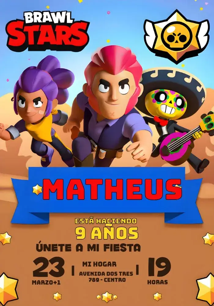 Invitación Brawl Stars Foto