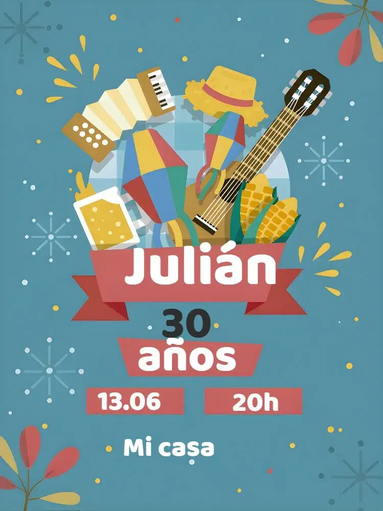Invitación Fiesta Junina Arraiá Bandeirinha