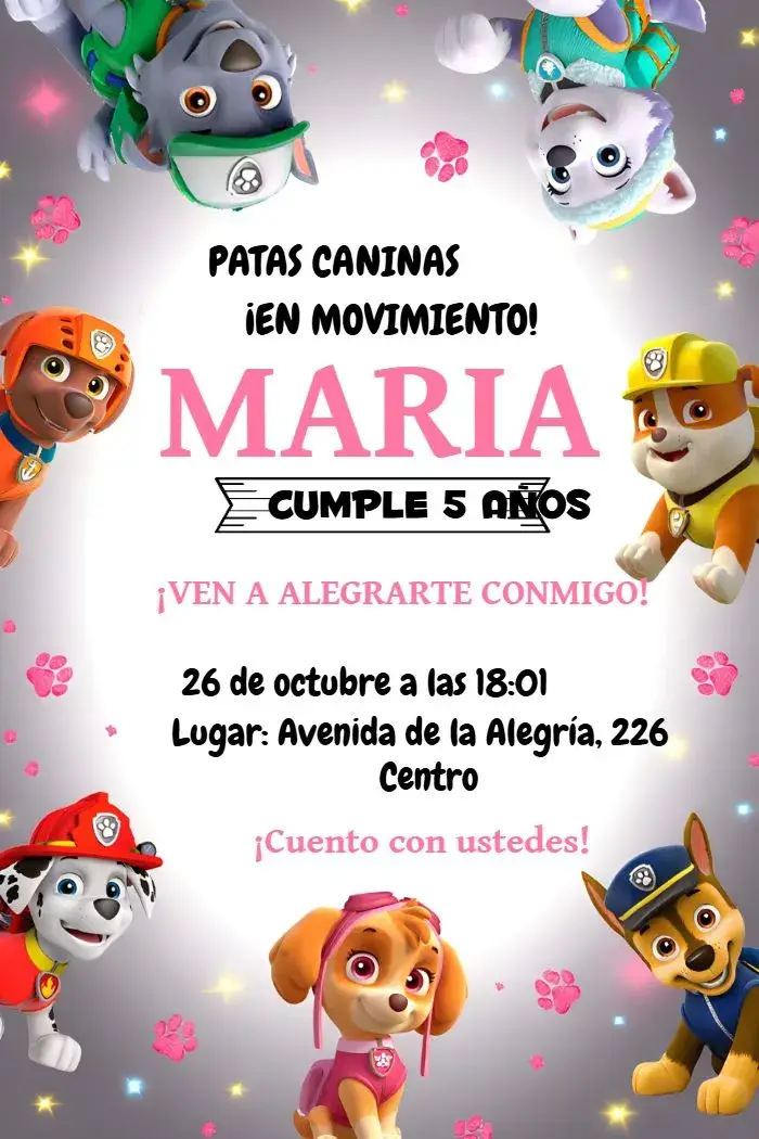 Invitación Patrulla Canina