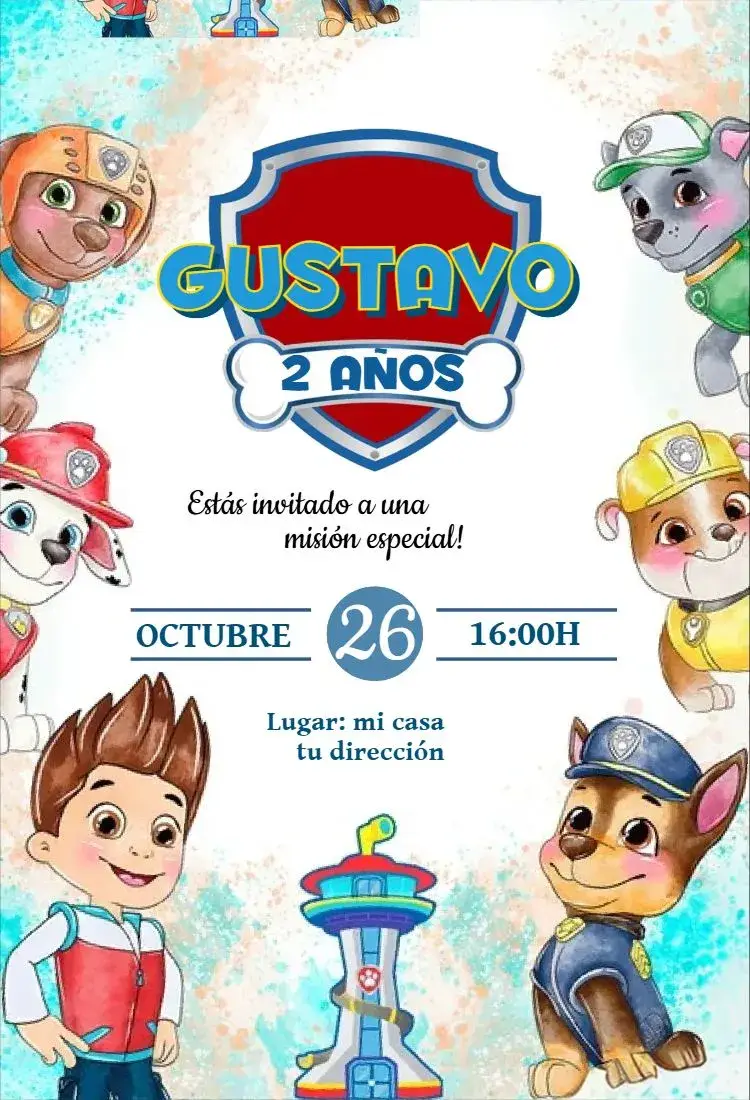 Invitación Patrulla Canina 4