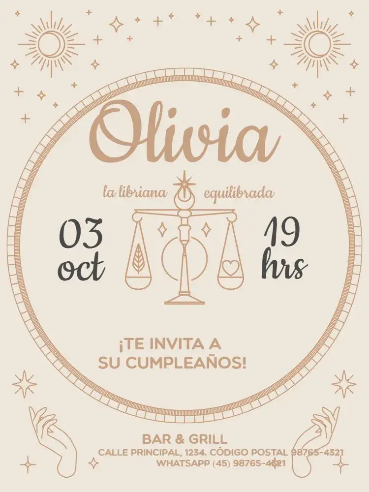 Invitación Signos Libra Horóscopo