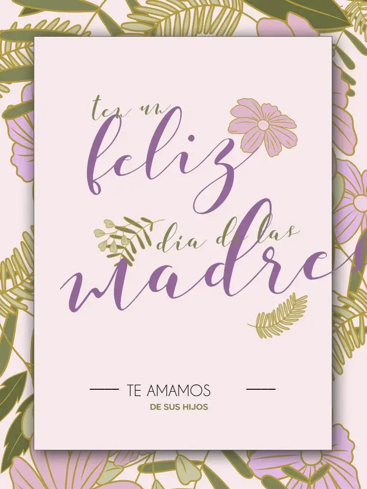 Invitación Tarjeta Del Día De La Madre Claro