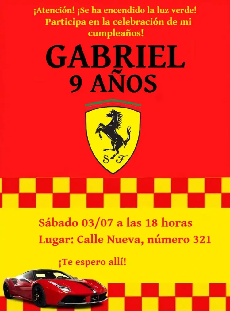 Invitación Ferrari Online – tema Más buscados automovilismo, deportivo