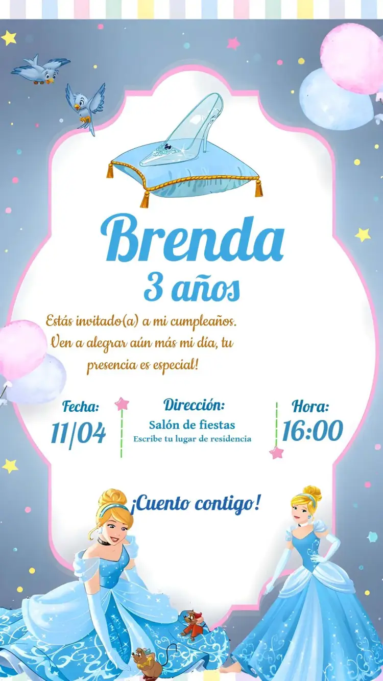 Invitación Cenicienta