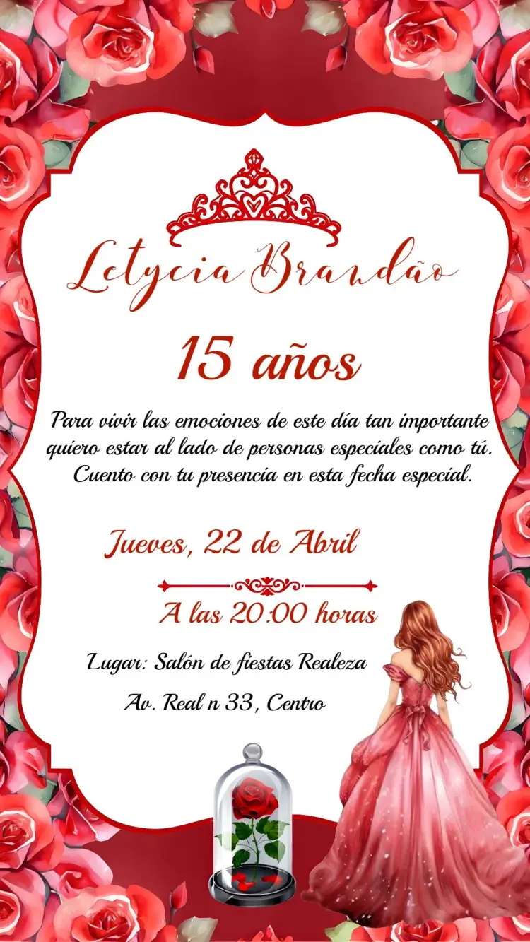 Invitación Debutante Floral