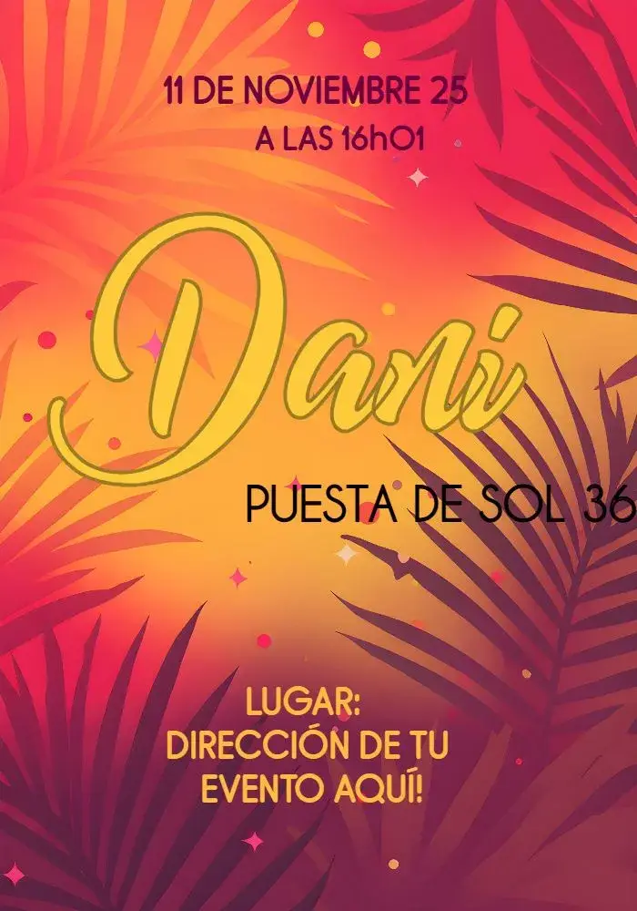 Invitación Tardecita Adulto