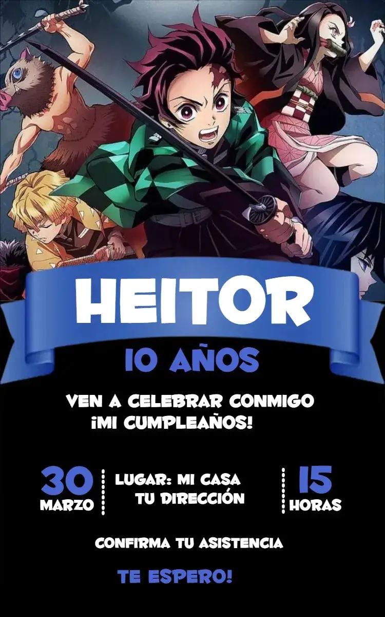 Invitación Cazador de Demonios 2