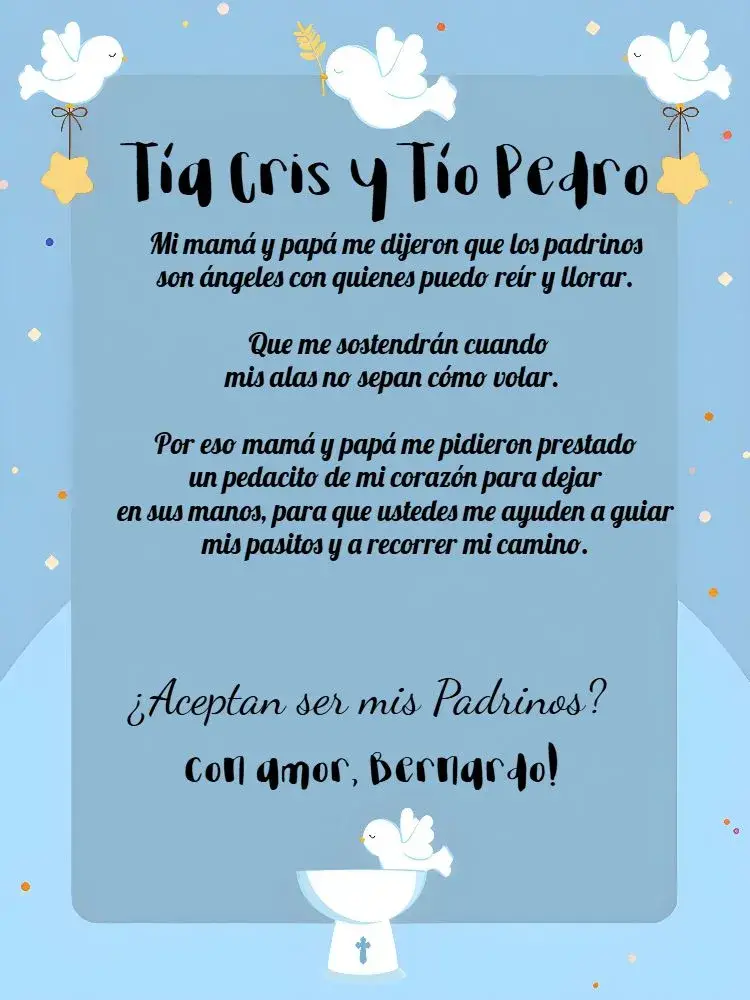 Invitación Padrinos De Bautismo Rojo