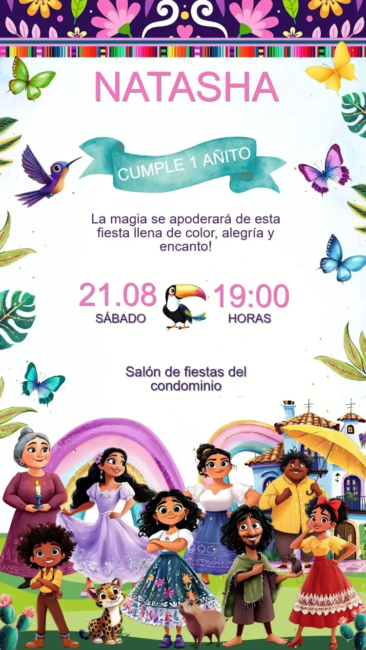 Invitación Cumpleaños Encanto