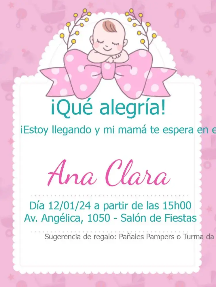 Invitación Baby Shower