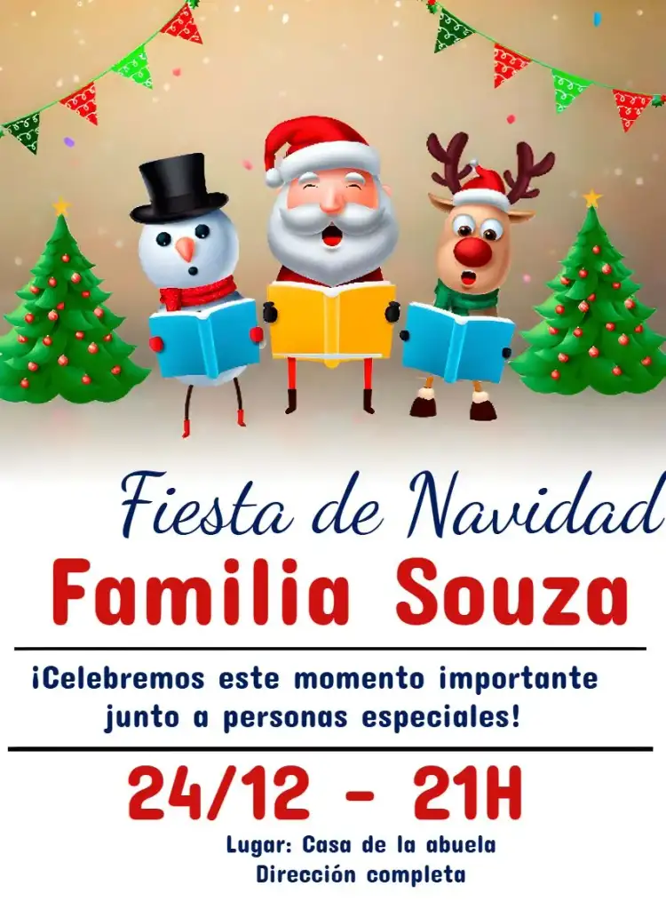 Fiesta De Navidad En Familia Nieve