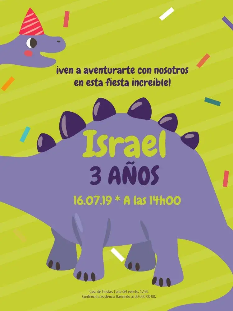 Invitación Dinosaurio Online