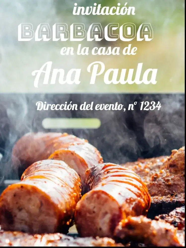 Invitación Barbacoa Salchicha Digital – tema Más buscados vibrante, moderno, colorido, rústico, divertido, gráficos de barbacoa