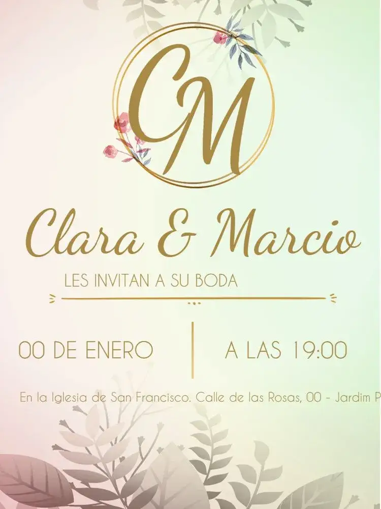 Invitación Boda Floral Moderna – tema Boda floral, moderno, romántico, delicado, primavera, elegante