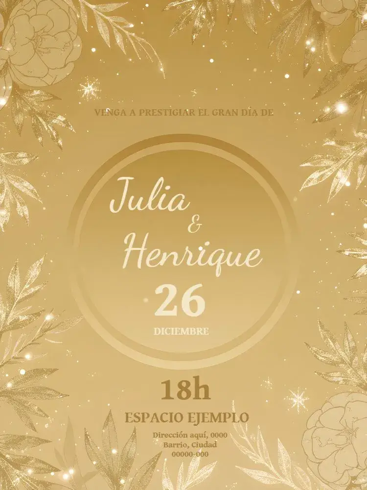 Invitación Boda Floral Elegante