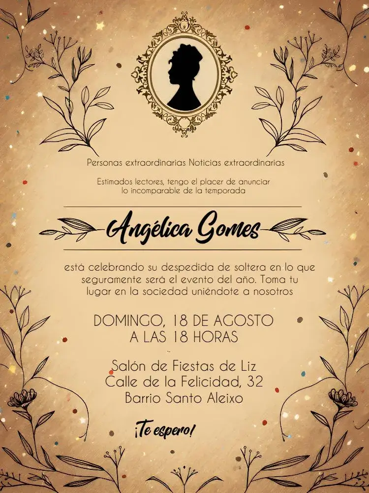 Invitación Té de la Olla Lady Whistledowns Bridgerton Acuarela editable y personalizable