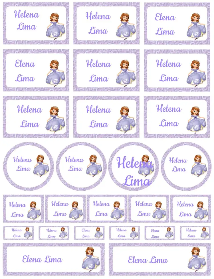Invitación Princesa Sofía – tema Tarjeta colorido, fantasía, lúdico, brillante, mágico