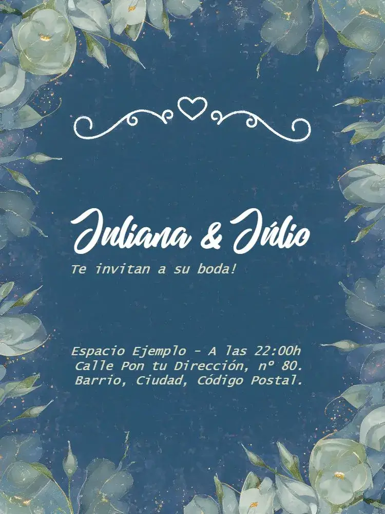 Invitación Boda Floral Vintage